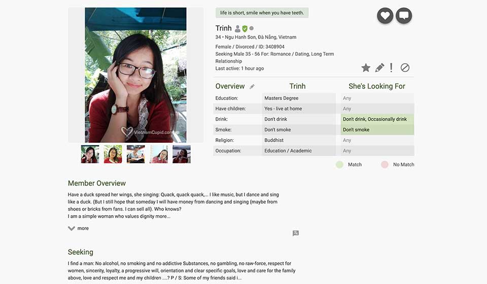 VietnamCupid Profile Creation