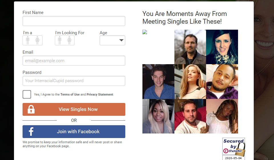 Interracial Cupid Registration Process