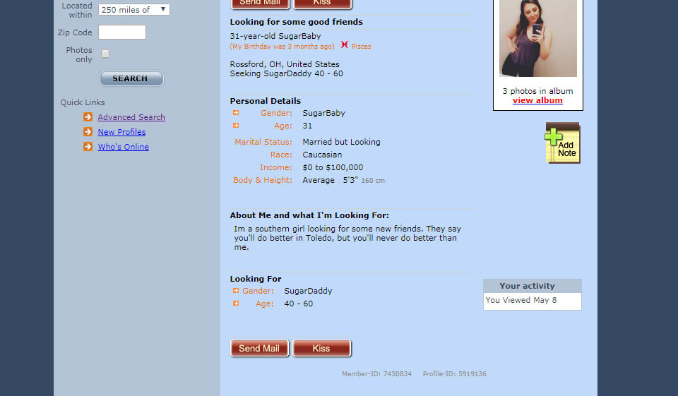 SugarDaddyForMe Features for premium members