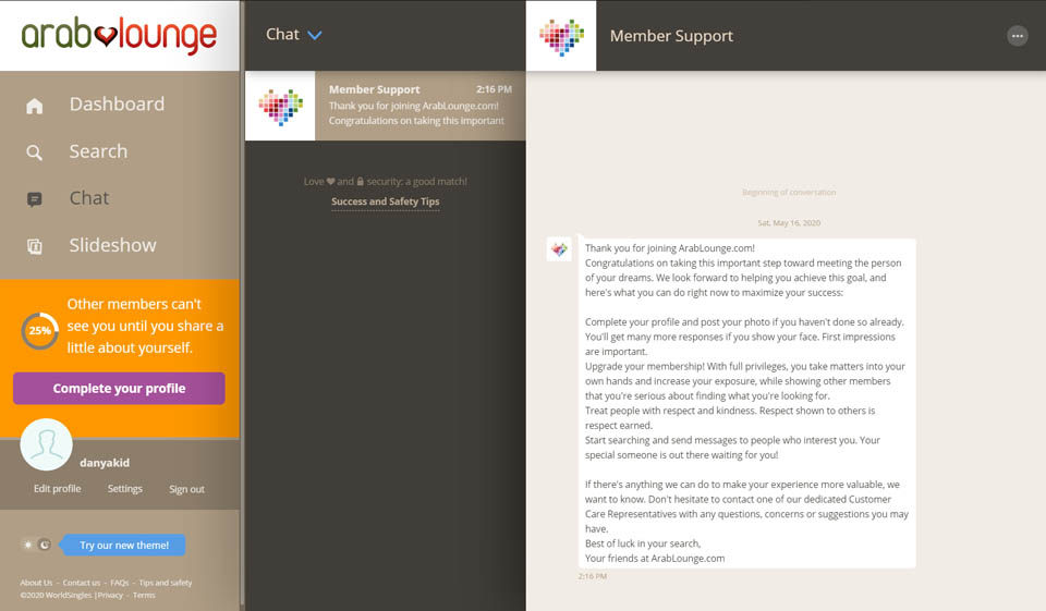 ArabLounge Messaging Opportunities