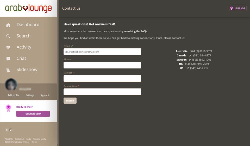 ArabLounge Included Special Features?