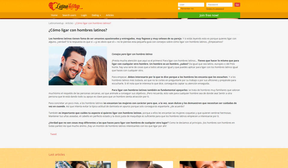 LatinoMeetup Description of Design and Usability