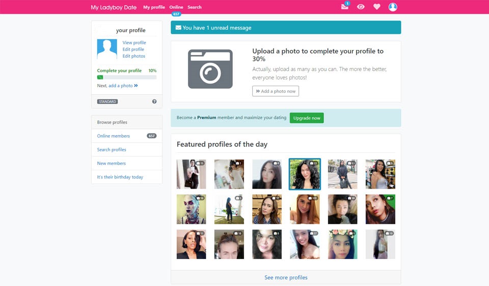 Myladyboy register and log in