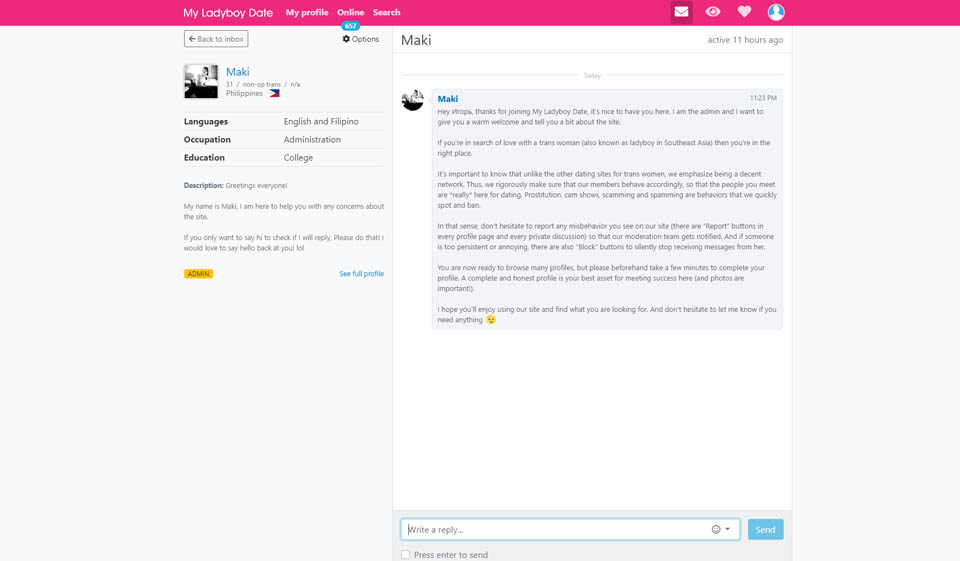 Myladyboy Platform Usability