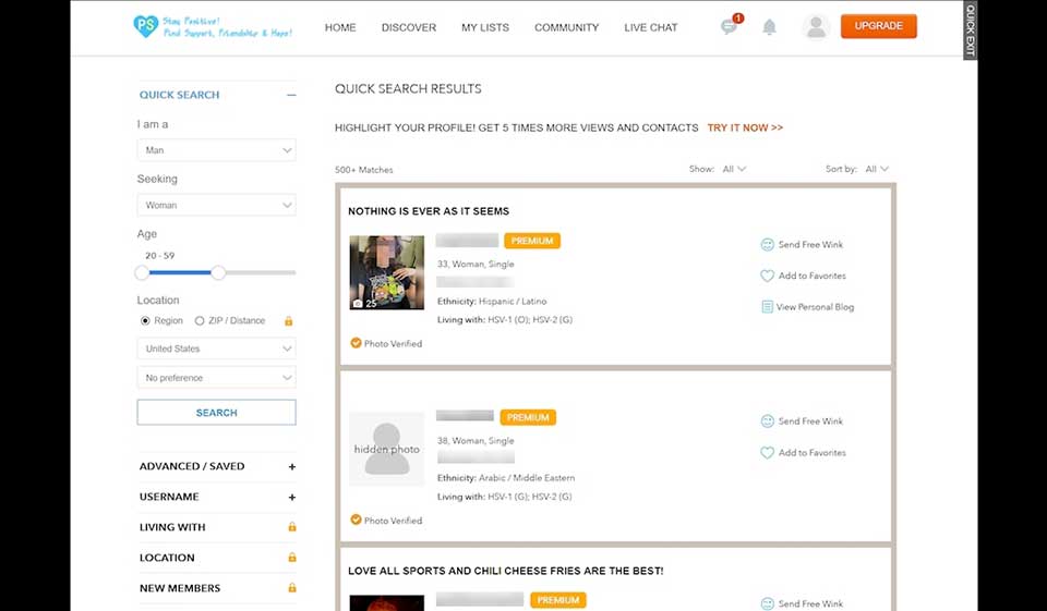 Positive Singles Paid vs. Free Access