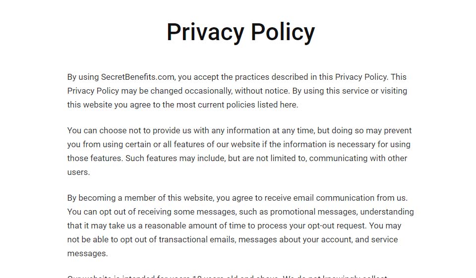 SecretBenefits Which Steps Should I Take to Sign up and Log In?