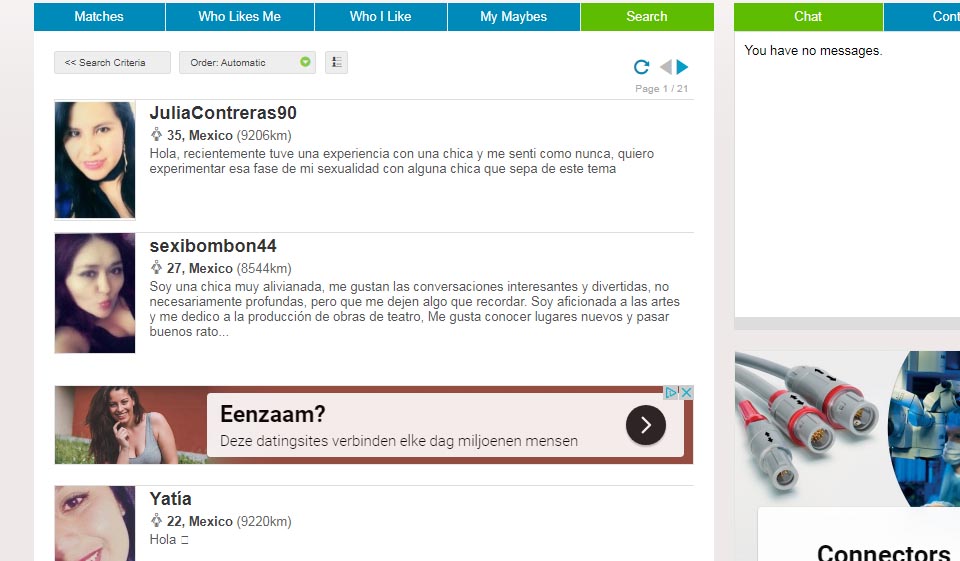 Desktop Version of the Site