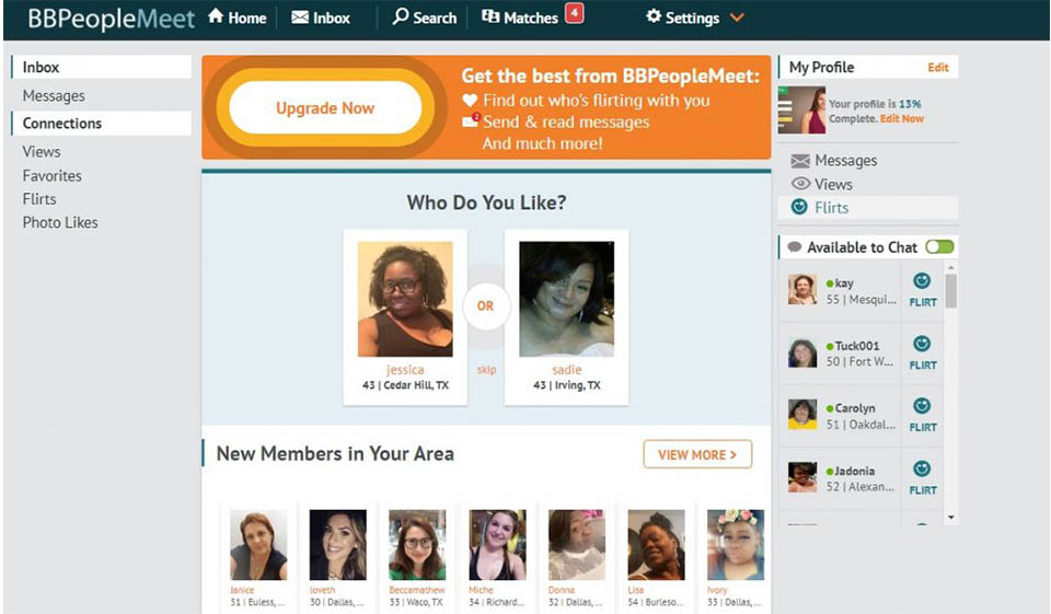 BBPeopleMeet Does User Interaction Work