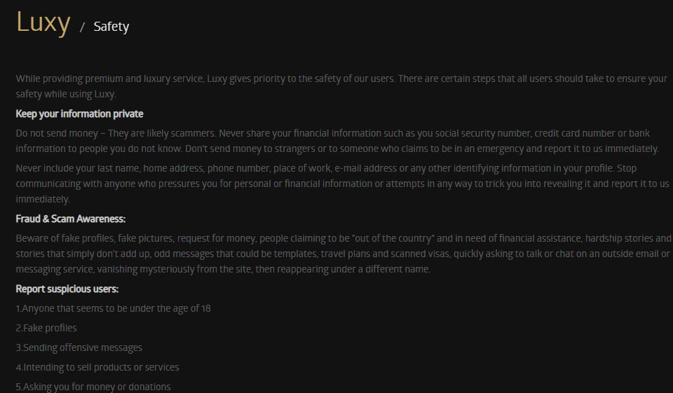 Luxy Safety & Security