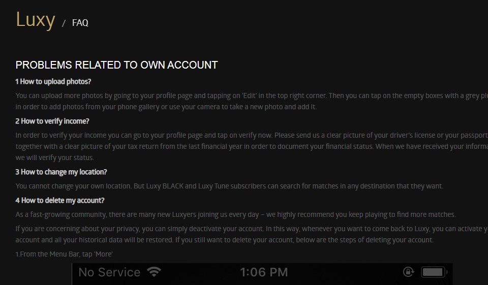 Luxy Design and Usability