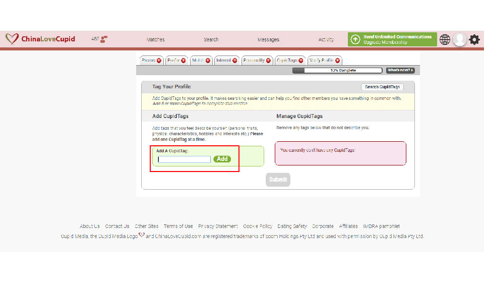Chinalovecupid Platform for use