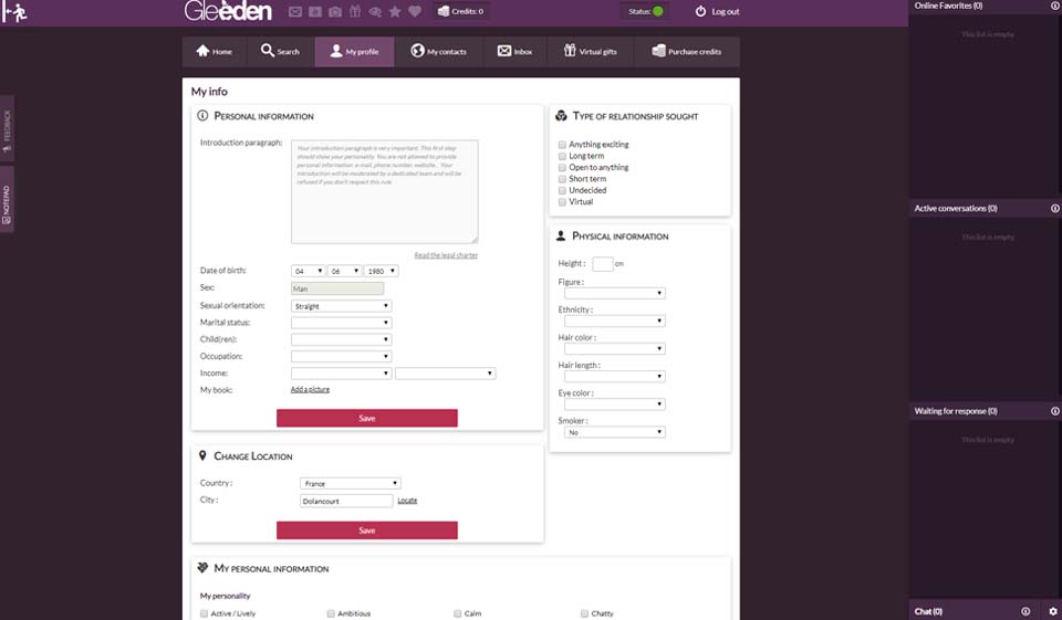 Gleeden Register an Account