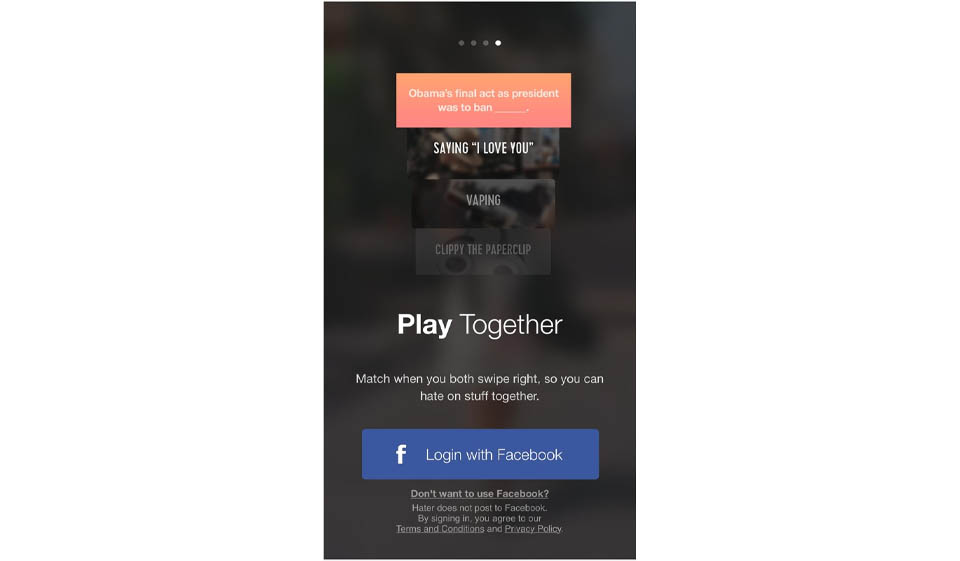 Hater Sign-Up Process