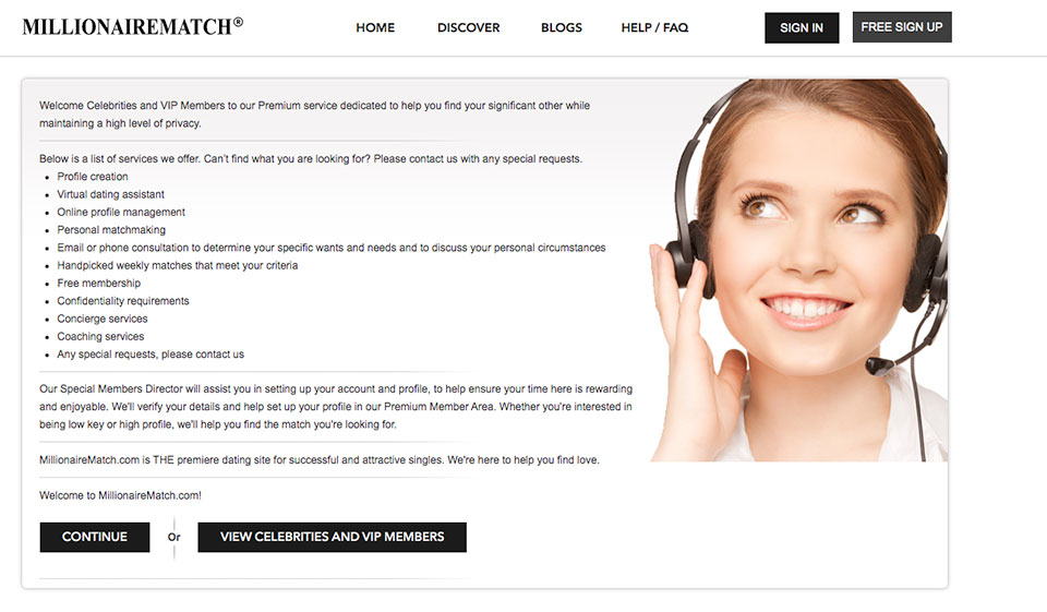 MillionaireMatch Platform Characteristics