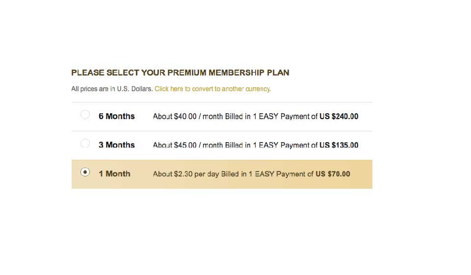 MillionaireMatch Pricing Policy
