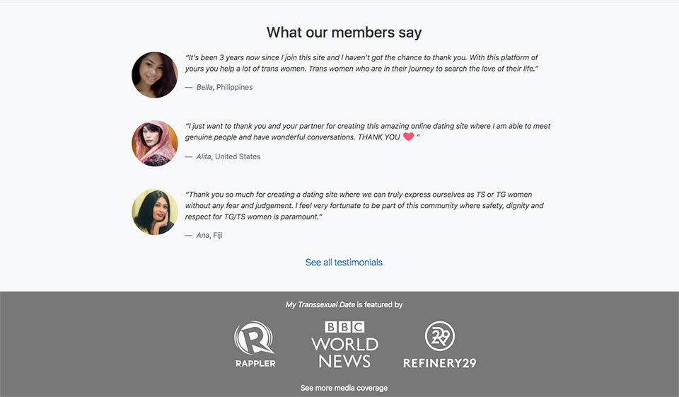 MyTranssexualDate Profile Info