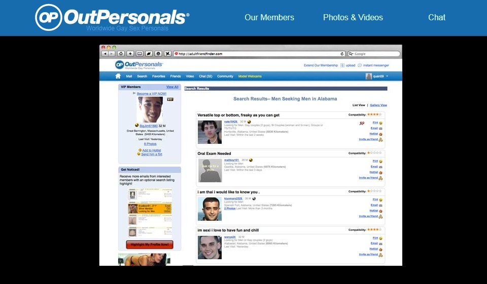 OutPersonals The General Audience on This Site