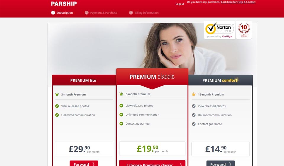 Parship: Prices for Services