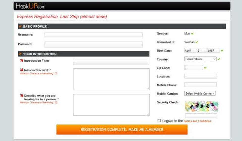 HookUp Impressive Layout and Easy to Use Interface