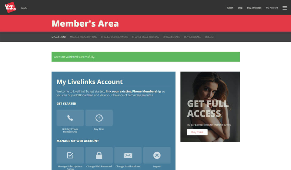 Sign-up process and login info