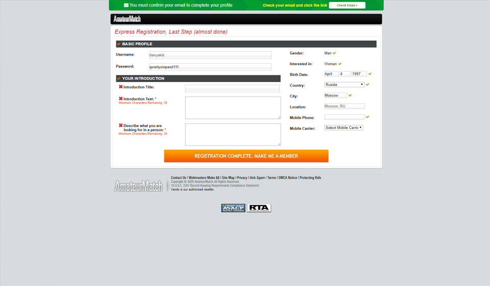 What is AmateurMatch