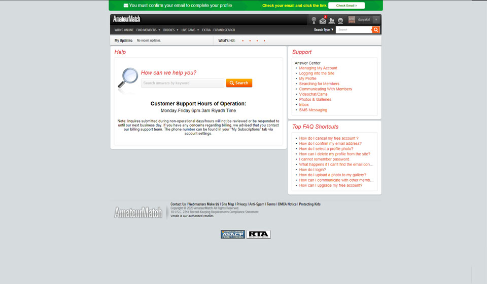 AmateurMatch Design and Usability