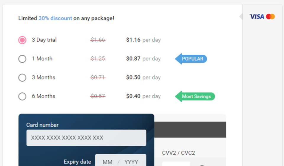 TenderMeets Costs and Prices Packages for Subscription