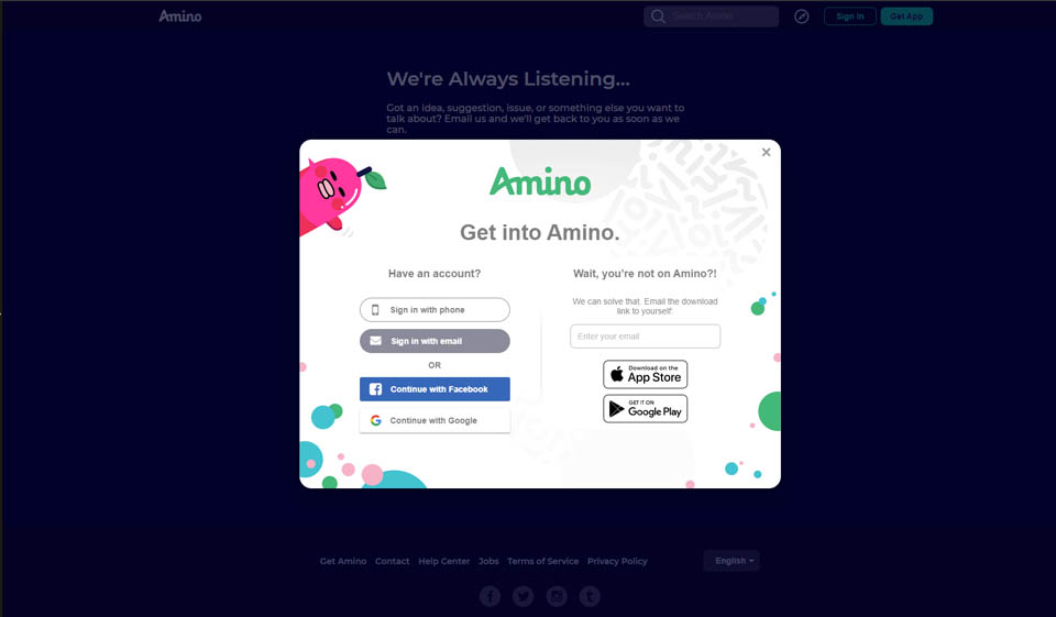 How can you sign up?