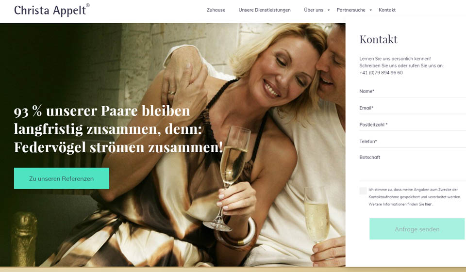 Partnervermittlung-Websites: christa-appelt.de