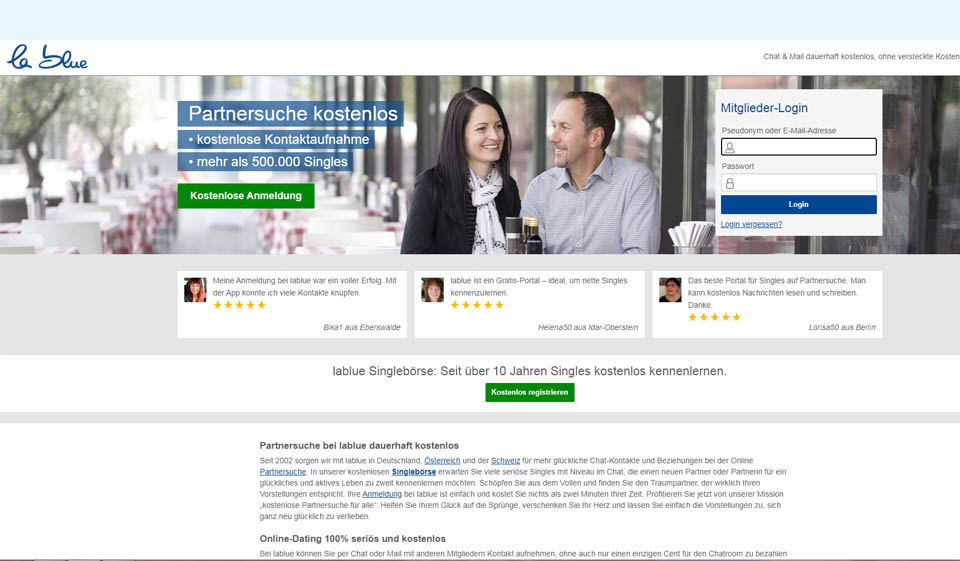 Partnersuche-Webseiten: Lablue.de